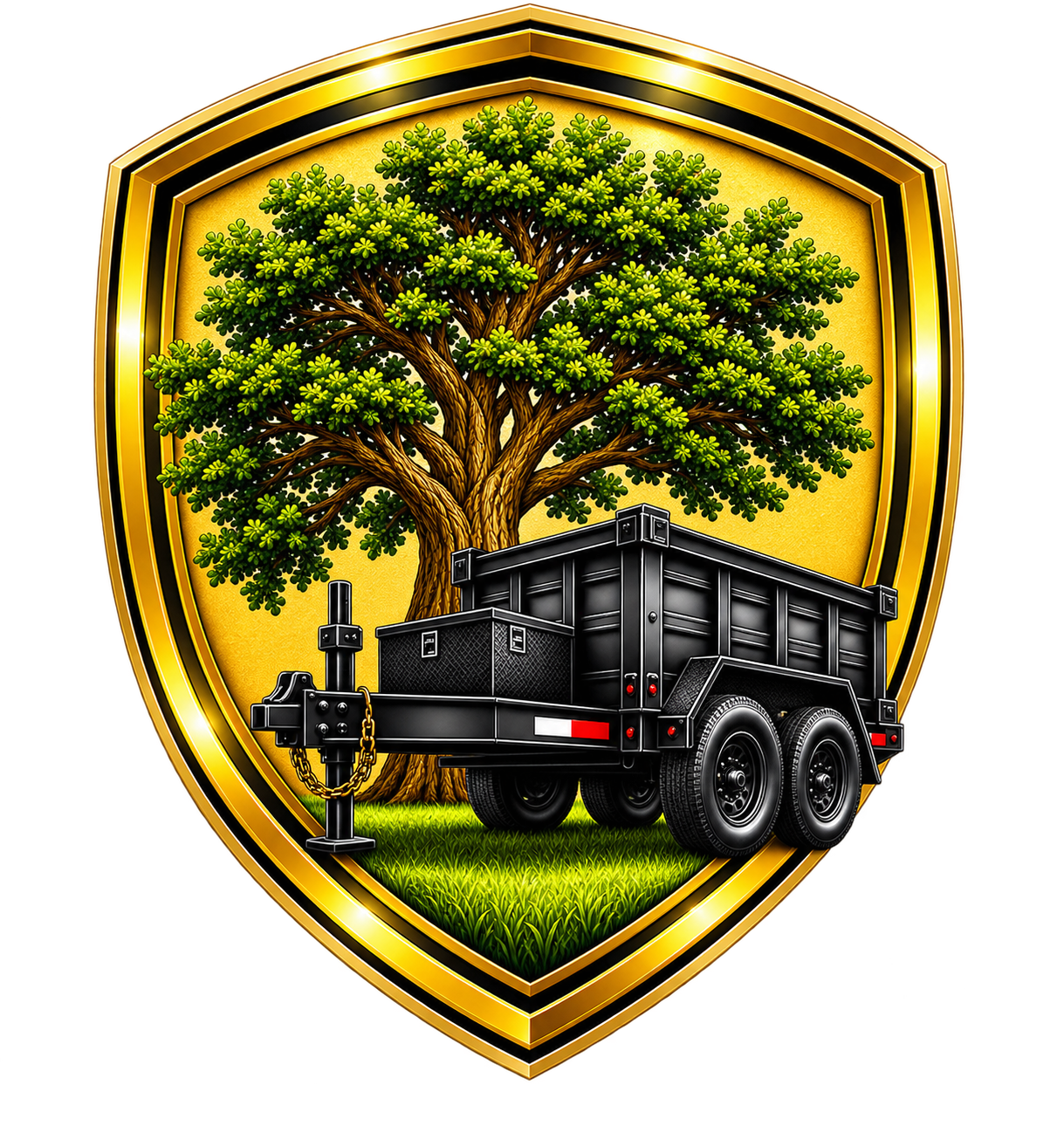 Kelson Hauling & Landscape shield logo